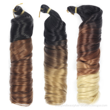 synthetic Spiral Curls braiding hair extension Curly attachments hair braids Spiral Curl wavy braids Bundle Hairsyles